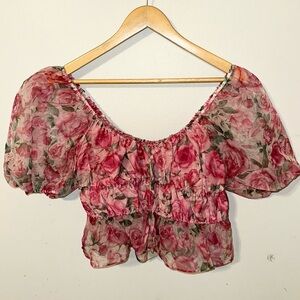 NWT Pink Floral Top
